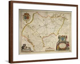Ile-De-France, Isle of France from Theatrum Orbis Terrarum by Willem Bleau, Amsterdam, 1635-1645-null-Framed Giclee Print
