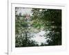 Ile de la Grande Jatte, Through the Trees, 1878-Claude Monet-Framed Giclee Print