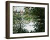 Ile de la Grande Jatte, Through the Trees, 1878-Claude Monet-Framed Giclee Print