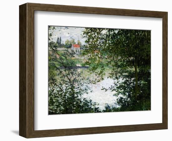 Ile de la Grande Jatte, Through the Trees, 1878-Claude Monet-Framed Giclee Print