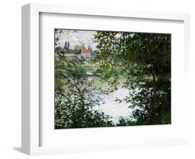 Ile de la Grande Jatte, Through the Trees, 1878-Claude Monet-Framed Giclee Print