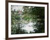 Ile de la Grande Jatte, Through the Trees, 1878-Claude Monet-Framed Giclee Print