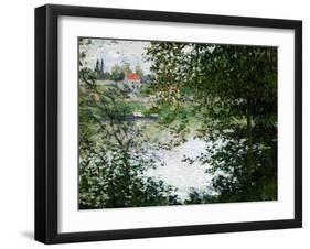 Ile de la Grande Jatte, Through the Trees, 1878-Claude Monet-Framed Giclee Print