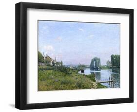 Ile Saint-Denis, 1872-Alfred Sisley-Framed Giclee Print