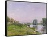 Ile Saint-Denis, 1872-Alfred Sisley-Framed Stretched Canvas