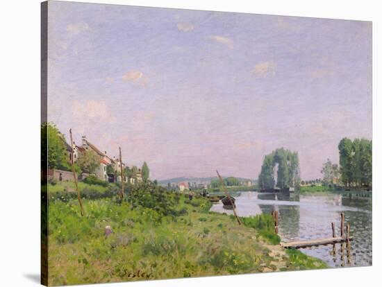 Ile Saint-Denis, 1872-Alfred Sisley-Stretched Canvas