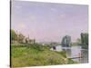 Ile Saint-Denis, 1872-Alfred Sisley-Stretched Canvas