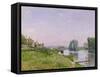 Ile Saint-Denis, 1872-Alfred Sisley-Framed Stretched Canvas