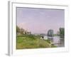 Ile Saint-Denis, 1872-Alfred Sisley-Framed Giclee Print