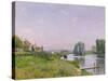 Ile Saint-Denis, 1872-Alfred Sisley-Stretched Canvas
