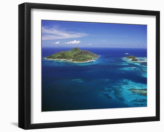 Ile Sainte Anne (St. Anne Island) in Blue Sea, Northeast Coast, Island of Mahe, Indian Ocean-Bruno Barbier-Framed Photographic Print