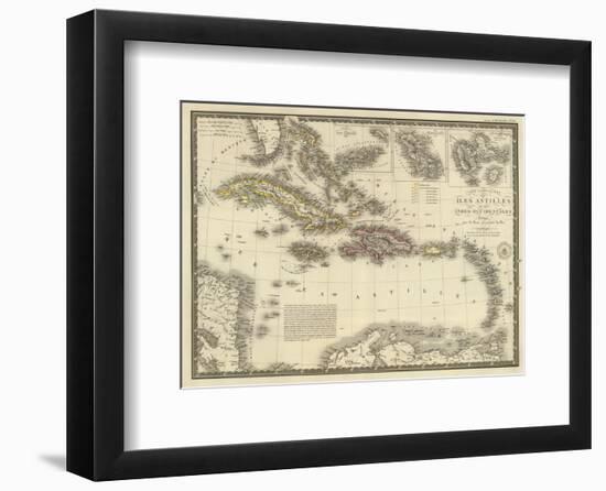 Iles Antilles ou des Indes Occidentales, c.1828-Adrien Hubert Brue-Framed Art Print