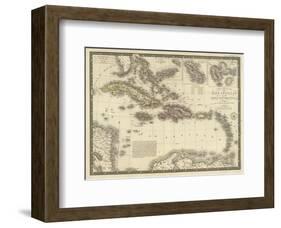 Iles Antilles ou des Indes Occidentales, c.1828-Adrien Hubert Brue-Framed Art Print