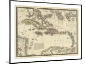 Iles Antilles ou des Indes Occidentales, c.1828-Adrien Hubert Brue-Mounted Art Print