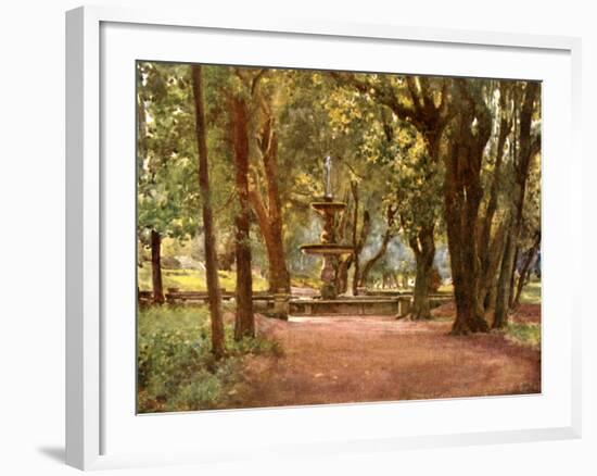 Ilex Avenue and Fountain (Fontana Scura) Villa Borghese-Alberto Pisa-Framed Giclee Print