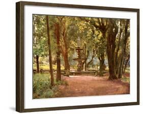 Ilex Avenue and Fountain (Fontana Scura) Villa Borghese-Alberto Pisa-Framed Giclee Print