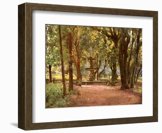 Ilex Avenue and Fountain (Fontana Scura) Villa Borghese-Alberto Pisa-Framed Giclee Print