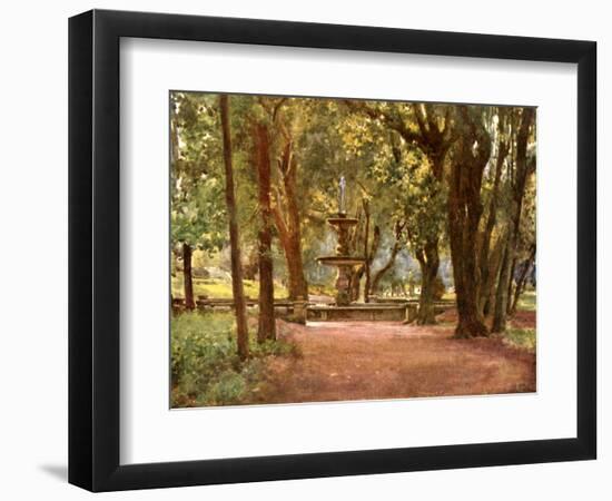 Ilex Avenue and Fountain (Fontana Scura) Villa Borghese-Alberto Pisa-Framed Giclee Print