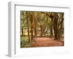 Ilex Avenue and Fountain (Fontana Scura) Villa Borghese-Alberto Pisa-Framed Giclee Print