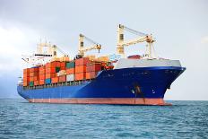 Cargo Ship Full of Containers-ilfede-Photographic Print