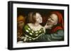 Ill-Matched Lovers, 1520-25-Quentin Massys-Framed Art Print