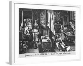Ill Patients Being Treated-null-Framed Giclee Print