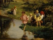 Children Fishing, 1882-Illarion Mikhailovich Pryanishnikov-Giclee Print