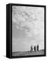 Illegal Immigrants from Mexico Following Power Lines North Into Us-Loomis Dean-Framed Stretched Canvas