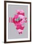 Illinois - Camo State - Pink with Background-Lantern Press-Framed Art Print