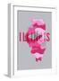 Illinois - Camo State - Pink with Background-Lantern Press-Framed Art Print