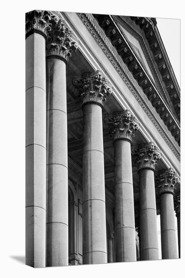 Illinois Capitol Columns BW-Steve Gadomski-Stretched Canvas