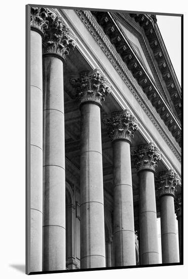 Illinois Capitol Columns BW-Steve Gadomski-Mounted Photographic Print