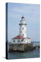 Illinois, Chicago. Lake Michigan, Chicago Harbor Light-Cindy Miller Hopkins-Stretched Canvas