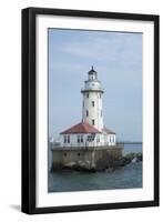 Illinois, Chicago. Lake Michigan, Chicago Harbor Light-Cindy Miller Hopkins-Framed Photographic Print