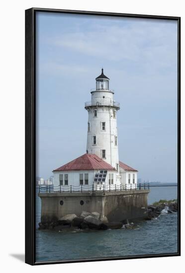 Illinois, Chicago. Lake Michigan, Chicago Harbor Light-Cindy Miller Hopkins-Framed Photographic Print