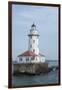 Illinois, Chicago. Lake Michigan, Chicago Harbor Light-Cindy Miller Hopkins-Framed Photographic Print