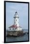 Illinois, Chicago. Lake Michigan, Chicago Harbor Light-Cindy Miller Hopkins-Framed Photographic Print