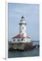 Illinois, Chicago. Lake Michigan, Chicago Harbor Light-Cindy Miller Hopkins-Framed Premium Photographic Print