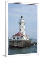 Illinois, Chicago. Lake Michigan, Chicago Harbor Light-Cindy Miller Hopkins-Framed Premium Photographic Print