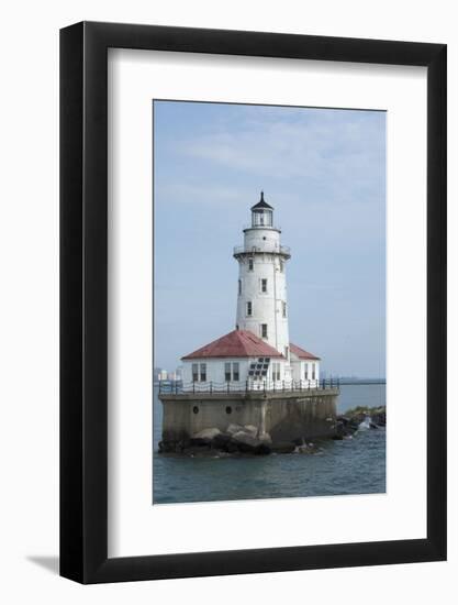 Illinois, Chicago. Lake Michigan, Chicago Harbor Light-Cindy Miller Hopkins-Framed Photographic Print