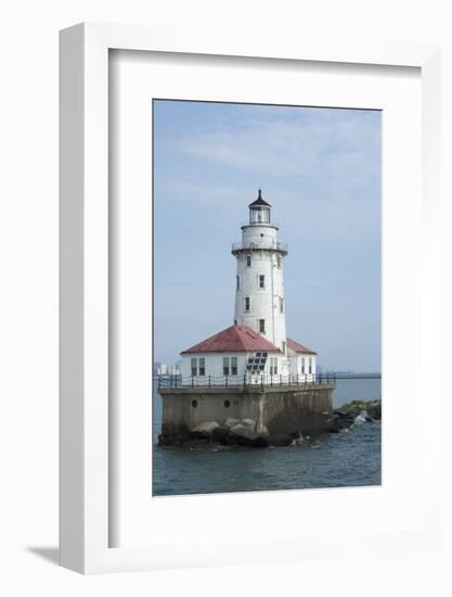 Illinois, Chicago. Lake Michigan, Chicago Harbor Light-Cindy Miller Hopkins-Framed Photographic Print