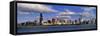 Illinois, Chicago, Panoramic View of an Urban Skyline by the Shore-null-Framed Stretched Canvas