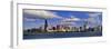 Illinois, Chicago, Panoramic View of an Urban Skyline by the Shore-null-Framed Photographic Print