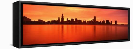 Illinois, Chicago, Sunset-null-Framed Stretched Canvas