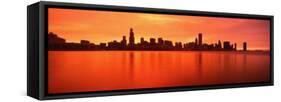 Illinois, Chicago, Sunset-null-Framed Stretched Canvas