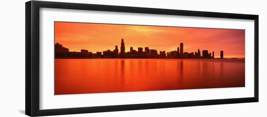 Illinois, Chicago, Sunset-null-Framed Photographic Print