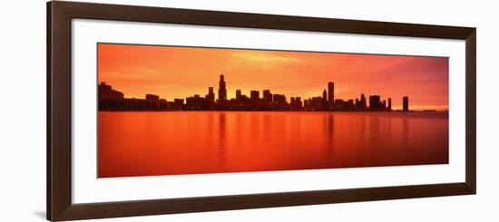 Illinois, Chicago, Sunset-null-Framed Photographic Print