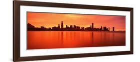 Illinois, Chicago, Sunset-null-Framed Photographic Print