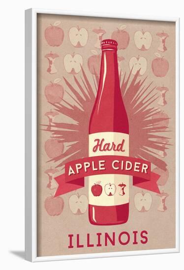 Illinois - Hard Apple Cider-Lantern Press-Framed Art Print