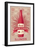 Illinois - Hard Apple Cider-Lantern Press-Framed Art Print